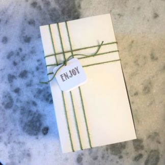 White Gift Box with Green Twine