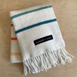 Sackcloth + Ashes Kid Blanket -Coral Stripes