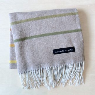 Sackcloth Ashes Small Blanket - Natural Stripe