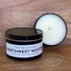 GLOW CANDLE STUDIO - Northwest Woods 8oz Soy Travel Tin Candle