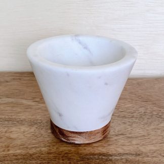 Marble & Wood Salt Cellar