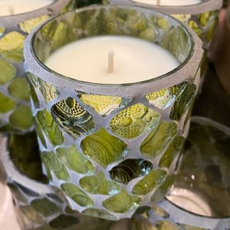 Recycled Mosaic Candles