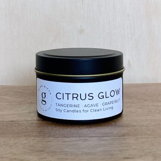 Black 4oz Citrus Glow Tin Candle
